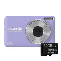 PULSE 44.0 MP 16x Digital Zoom Camera Purple BONUS 32GB MICROSD